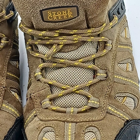 Stone Creek Suede Leather Upper Men's Sneaker Shoes Tan / Black Sz: 13 - Picture 5 of 16